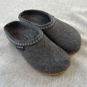 Haflinger Grizzly GS Women’s Boiled Wool Slippers Clogs indoor/outdoor size 39